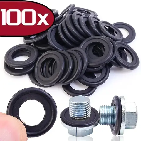Guarnizione della vite di scarico della coppa dell'olio per auto Guarnizione in gomma M12/M14 Tappo di scarico dell'olio Accessori sostituibili automatici per Buick Chevrolet Ford Mazda