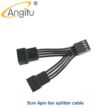 Angitu Süper Kısa Anakart 4 pin PWM Splitter Güç Kablosu 1007 22awg Fan Y Erkek Kadın Adaptör Kablosu