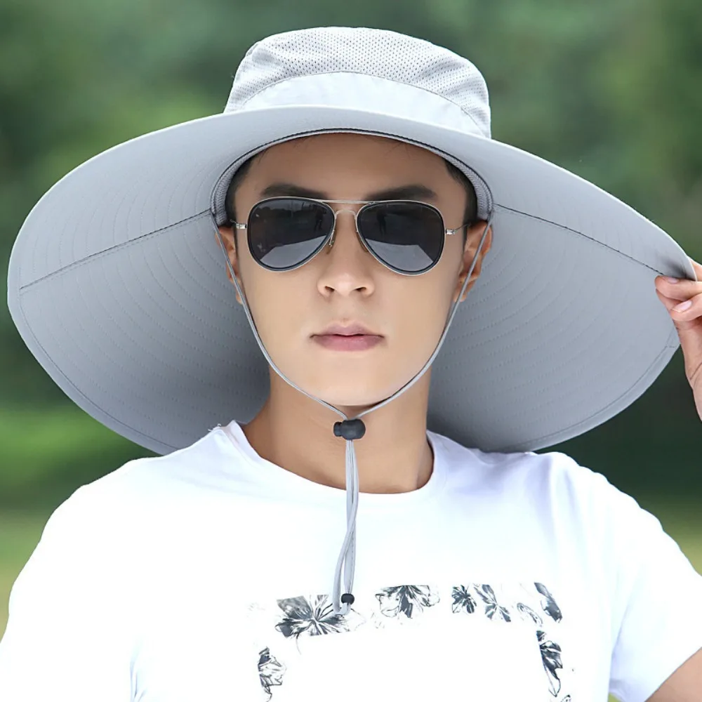 

Portable Nylon Mesh Fisherman Hat Quick-dry UV Protection Hiking Cap Sunscreen Soft Folding Bucket Hat Sports