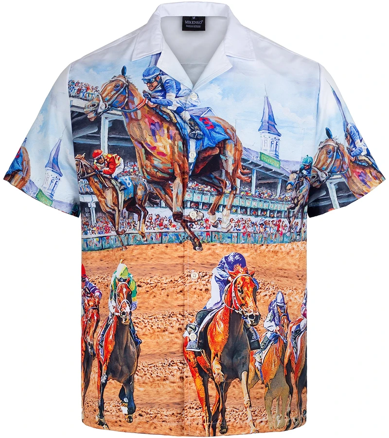 

Men's Horse Riding 3D Print Shirts For Men Casual Shirt Unisex Breathable Fashion Hawaii Beach Blouse Tops Streetwear Baggy Tees