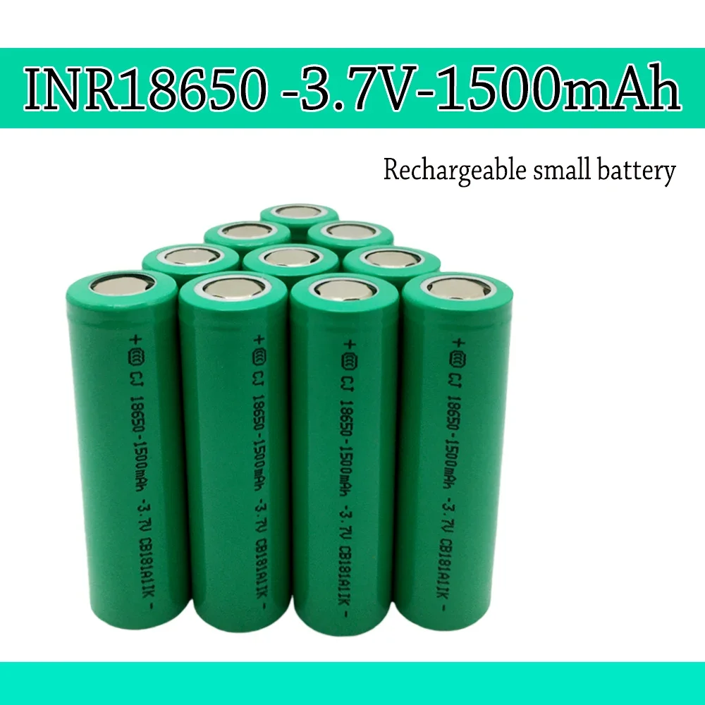 100% Original 18650 3.7V 1500mAh Rechargeable Battery For Our 18650 Toys, Tools, 9 LED mini flashlight etc