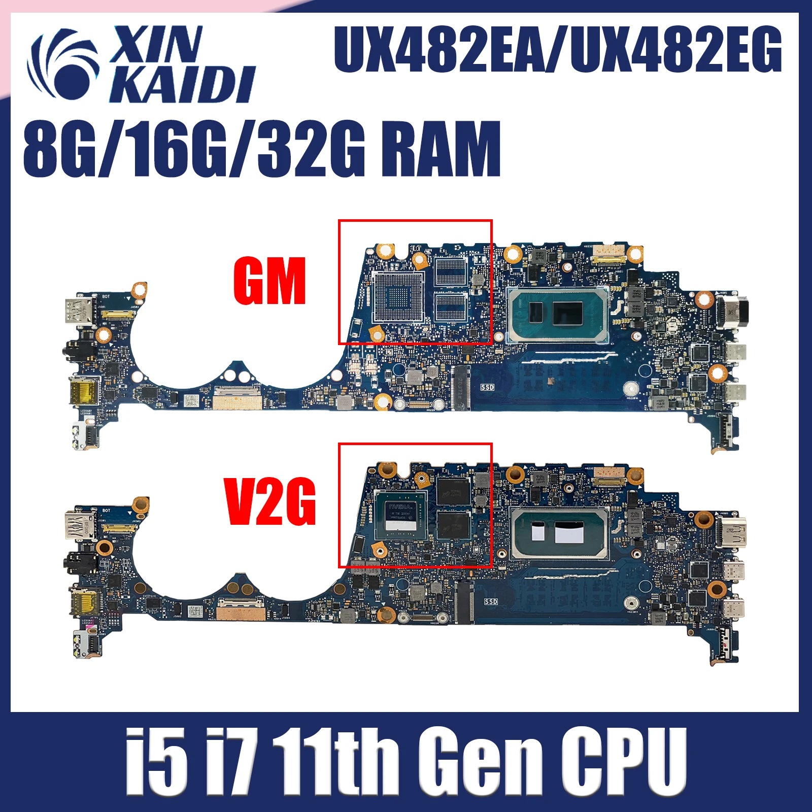 UX482EG Mainboard For ASUS UX482EA UX482E BE482E BX482E Laptop Motherboard i5 i7 11th Gen RAM-8G/16G/32G