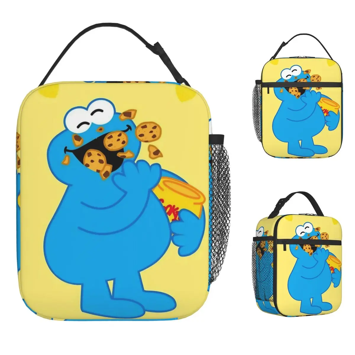 Cookie Monsters Lunch Bag Travel Lunch Box For Child Cute Designer Tote Food Bags Oxford Portable Cooler Bag