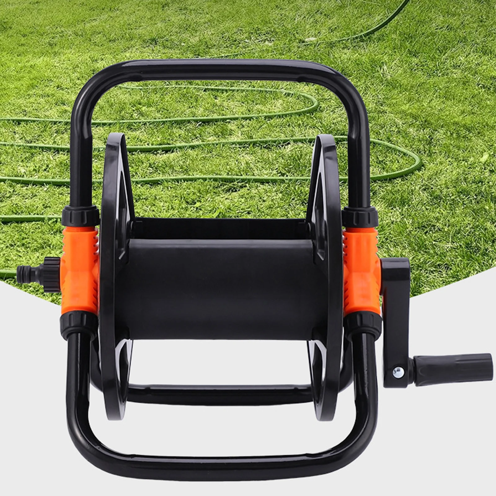 DIY Hose Reel Multi-Purpose Water Pipe Storage Rack Wear Resist Single Arm Pipe Coiler for Home Garage Hose Storage