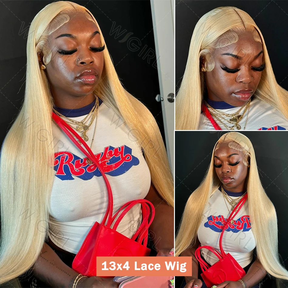 Ready To Wear 220% Blonde 40 42 Inch 613 Bone Straight 13x4 13x6 HD Lace Front Human Hair Wig Brazilian 5x5 Lace Frontal Wigs