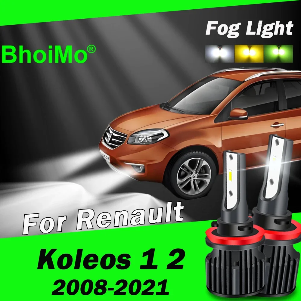 For Renault Koleos 1 2 Front Fog Light Lamp Led Bulb 2008 2009 2010 2011 2012 2013 2014 2015 2016 2017 2018 2019 2020 2021