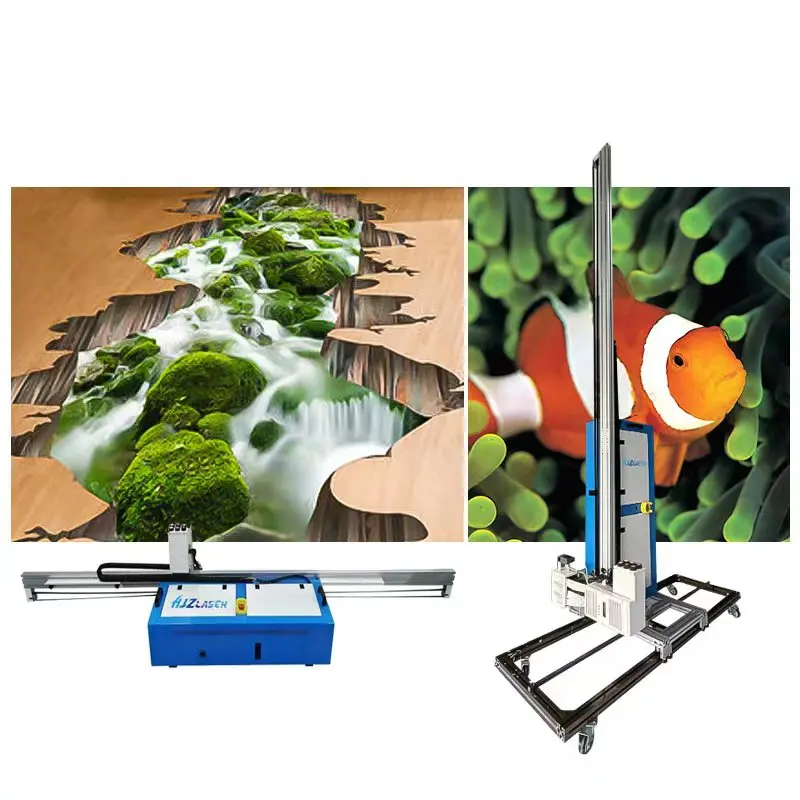 HJZ 2 In 1 Horizonal And Vertical 3D Effects Wall And Ground Printer For Advertising Exhibition