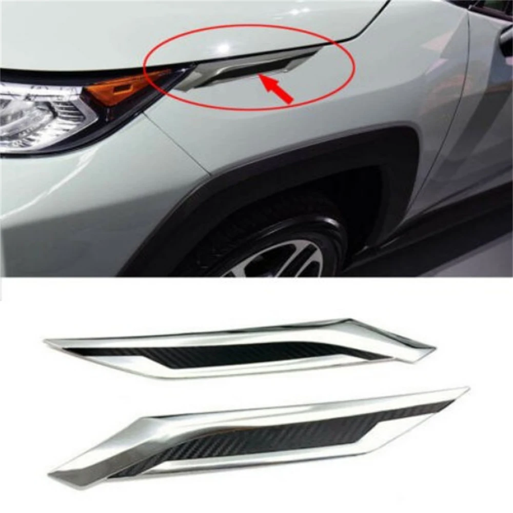 For Toyota RAV4 XA50 2019 2020 2021 2022 2023 2024 2025 Hybrid Car Leaf Board Decoration On Shark Gills Side Trim Strip Sticker