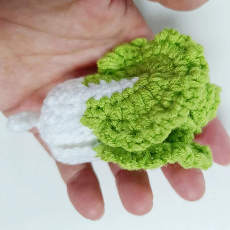 Hand-crocheted Cabbage Knitted Wool Cabbage Finished Product Fortune Treasure Key Chain Accessories