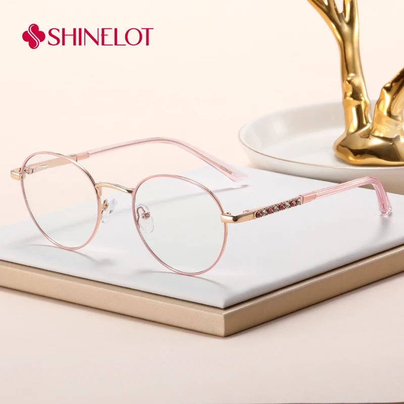 

82192 Y2K Style Oval Women Eyeglasses Prescription Frame Eye Radiation Protection Glasse Youth Style Girlfriend Eyewear