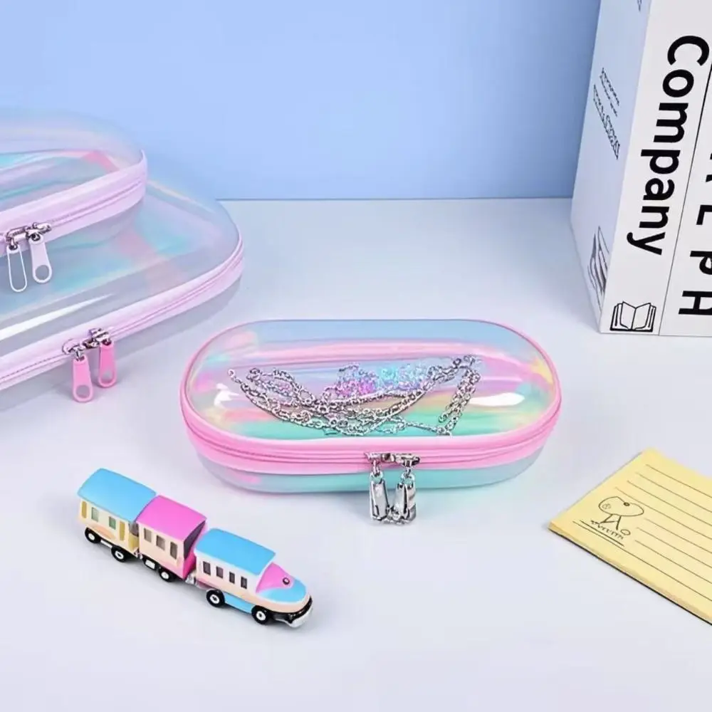 صندوق تخزين ليزر شفاف، تصميم منظم، صندوق تخزين شفاف بسيط، منظم سطح المكتب للمكتب المدرسي عالي الجودة #4