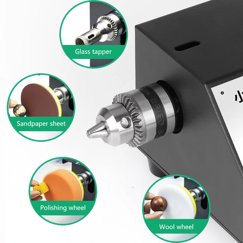 Minilijadora de correa eléctrica con ajuste de 0-90 °, pulidora de bricolaje, accesorio de lijadora de correa con Motor 775/795, opción de 7