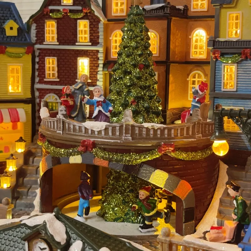 Luxury Train Town Music Box Gift Premium Ornament
