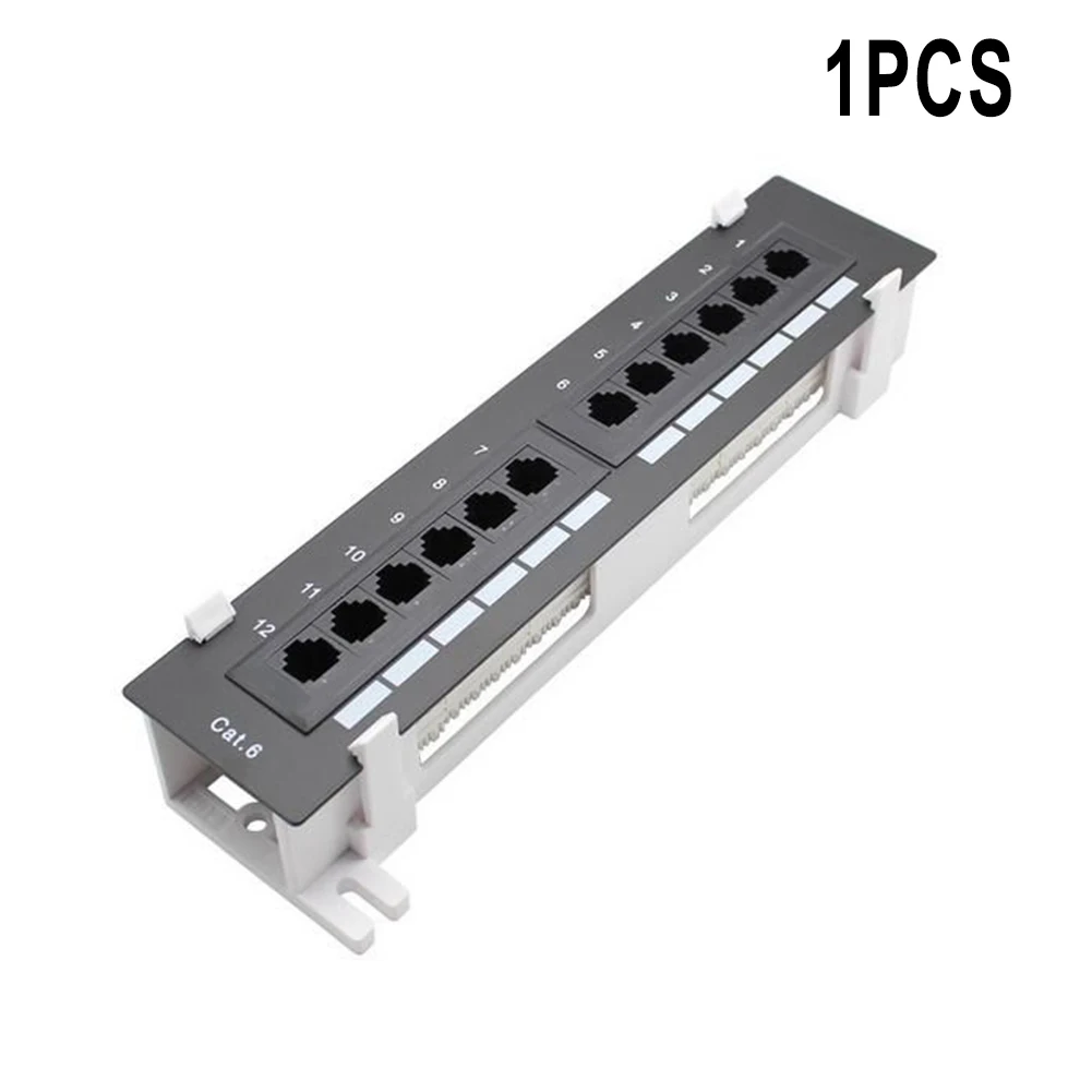 Easy Installation Cat6 Unshielded Patch Panel 12 Ports Convenient Cable Terminal Block for Effortless Connections