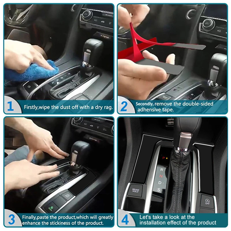 Centre Dashboard Panel Brand New ABS Gloss Black Stickers For Ford Mustang 2005 2006 2007 2008 2009 Car Interior Accessories