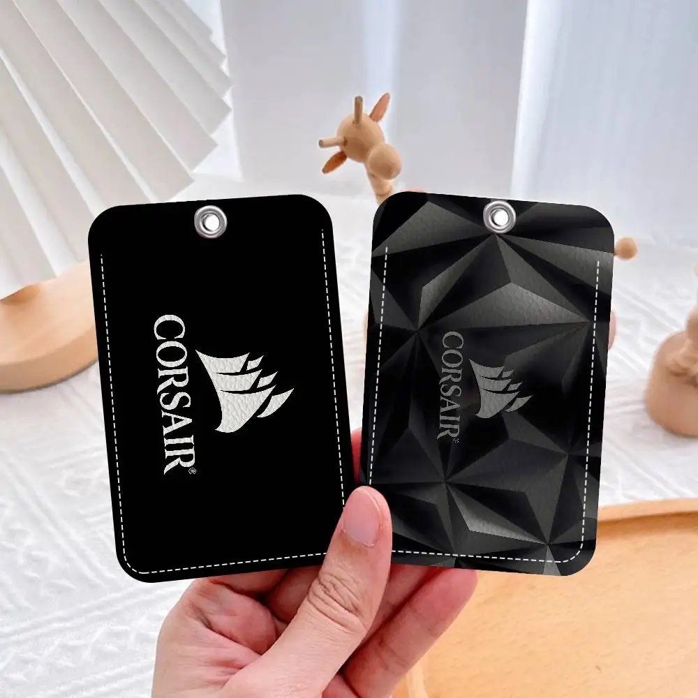

C-CORSAIR PU Soft Leather Rectangular Key Card Holder Induction Elevator Protection Cover Youth Faion Accory