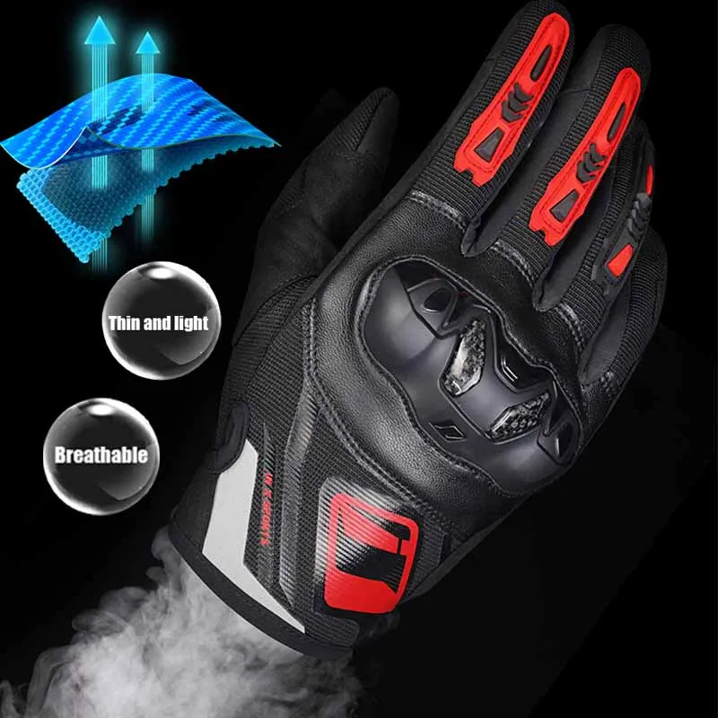 

Motorcycle gloves men's carbon fiber shell anti-fall summer equipment Knight motorcycle riding