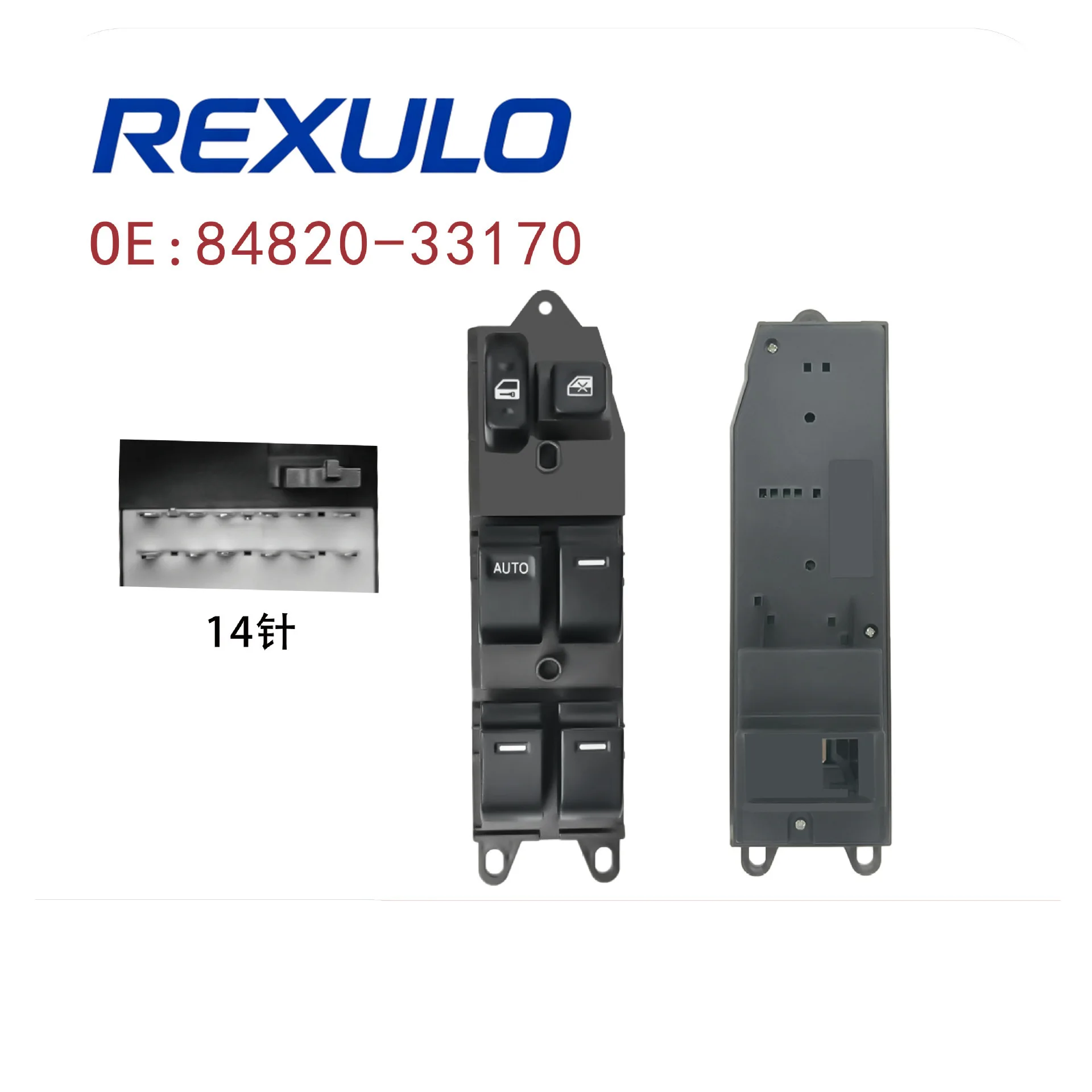 84820-0K020 Interruptor Principal de Vidro Elétrico de 14 Pinos para Toyota Hilux Vigo 2004-2015 e Toyota Fortuner Innova LHD