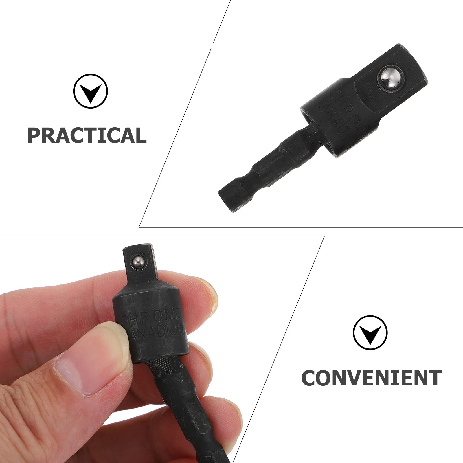 

1 Set Steel Wobble Socket Adapter 360 Degree Rotatable Drill Bit Connector For Impact Driver Electric Screwdriver Auto Repair