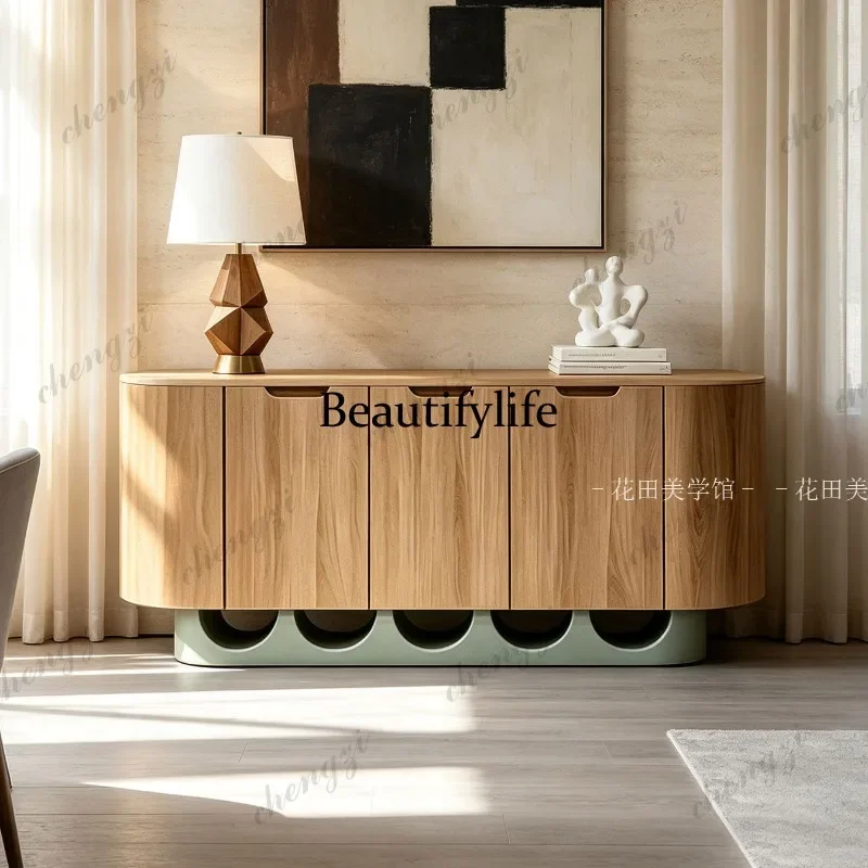 B178  Log wind porch cabinet Nordic living room dining side cabinet storage side cabinet partition