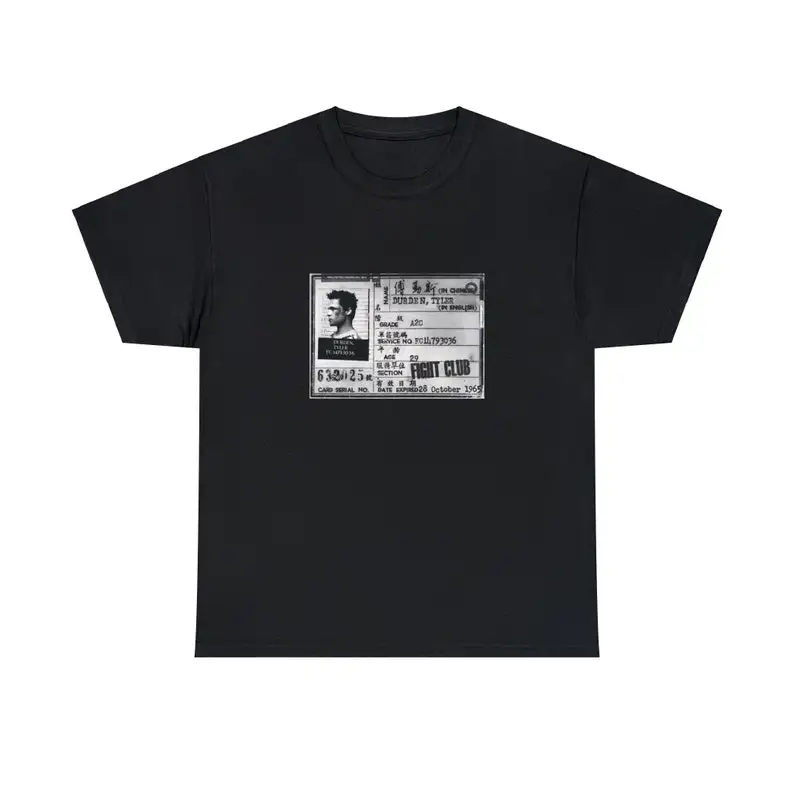

Classic Movie Tshirt Fight Club Tee Unisex Crewneck Vintage Graphic Tee Birthday Gifts
