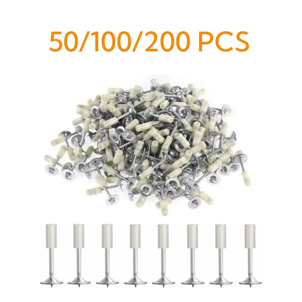 

Round Steel Nails for Manual Rivet Nail Gun Concrete Wall Fastening Cable Duct Fixing Device Repair Accessories 50/100/200Pcs