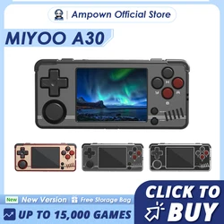 MIYOO-consola de juegos portátil A30, pantalla IPS de 2,8 pulgadas, sistema Linux, 2,4 GWifi, emulador Retro, Motor de vibración, reproductor, regalos