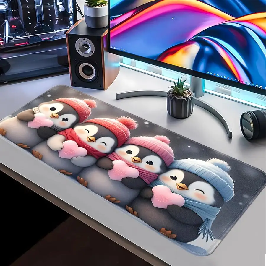 Mouse Pad Keyboard Mouse Pad Desk accessories Game Console Pad office Pad Computer Laptop Pad Anti slip Scarf Hat Penguins