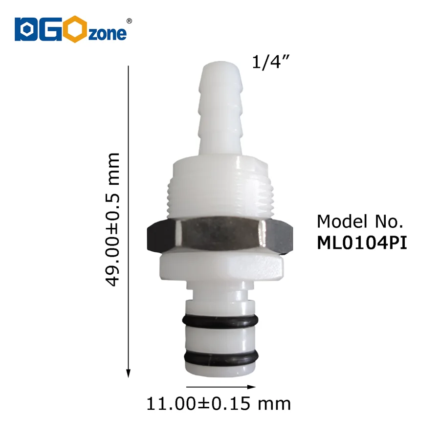 Quick Connector Large Orifice Male Coupling for Connecting Hose Panel Installation 1/4