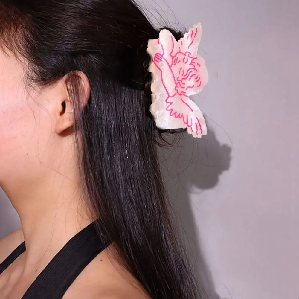 لطيف الاكريليك الملاك الشعر مخلب بالون نجمة زهرة مشبك شعر الهندسة أغطية الرأس قنديل البحر القرش كليب الفتيات