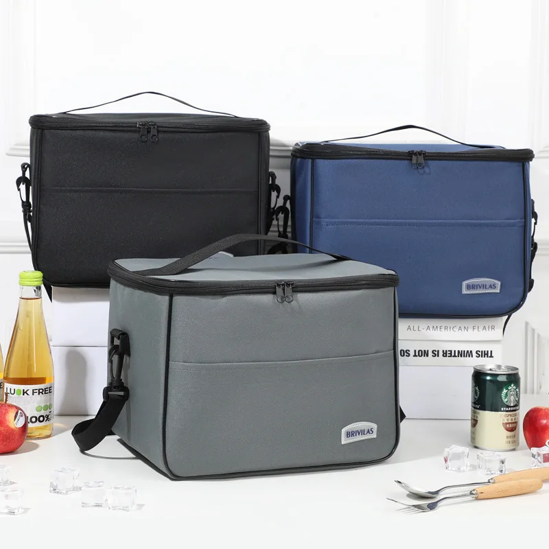 Single Shoulder Lunch Bag Large Thickened Fresh-Keeping Ice Bag Office Worker Lunch Bag Insulated