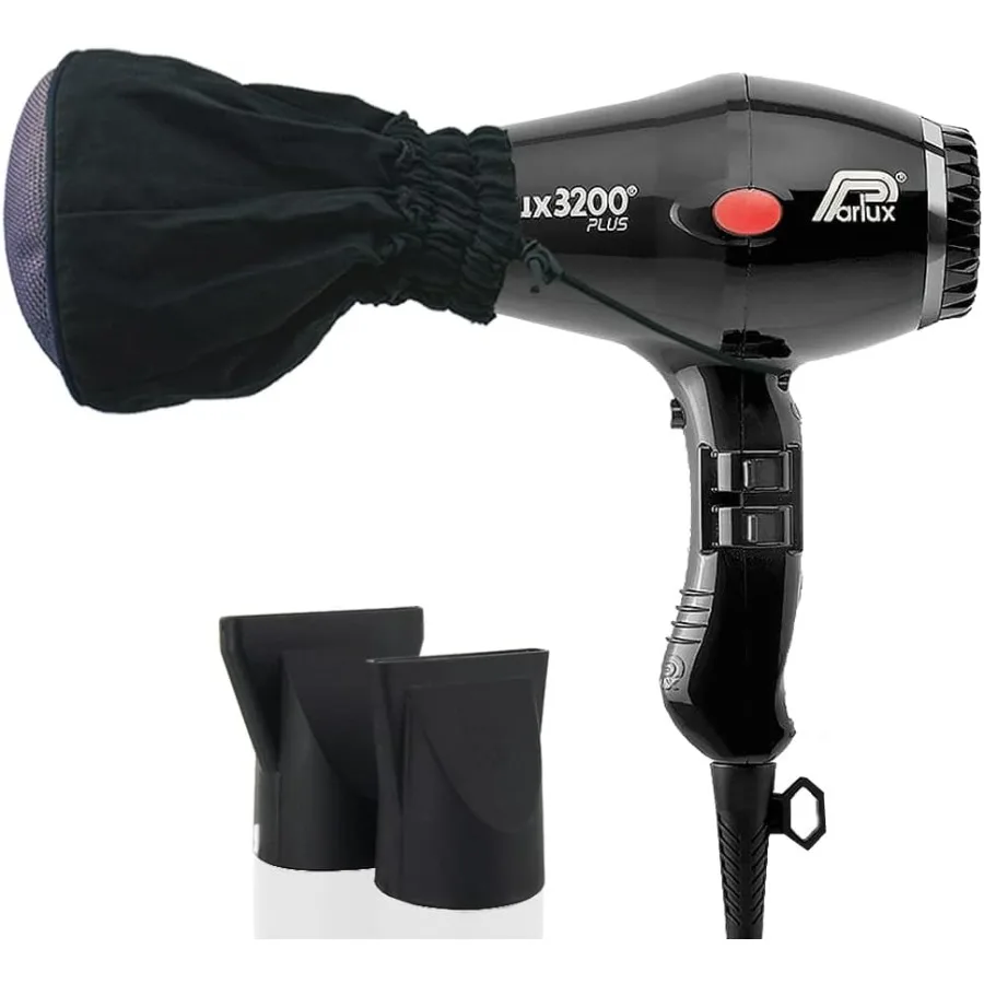 

Черный фен 3200 Plus + комплект диффузора с металлической сеткой, профессиональный ионный фен для быстрого высыхания, контроль вьющихся волос, объемный