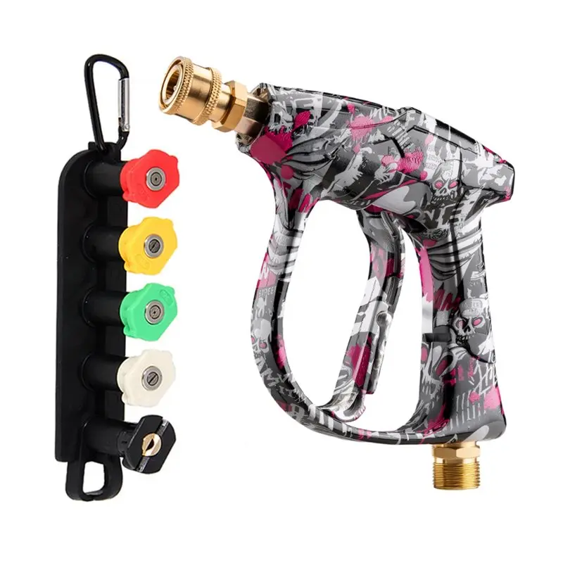 CYL-Classic For Auto Maintenance Tool Graffiti Design Washer Gun Set Supplied 5 Nozzles Base 1/4