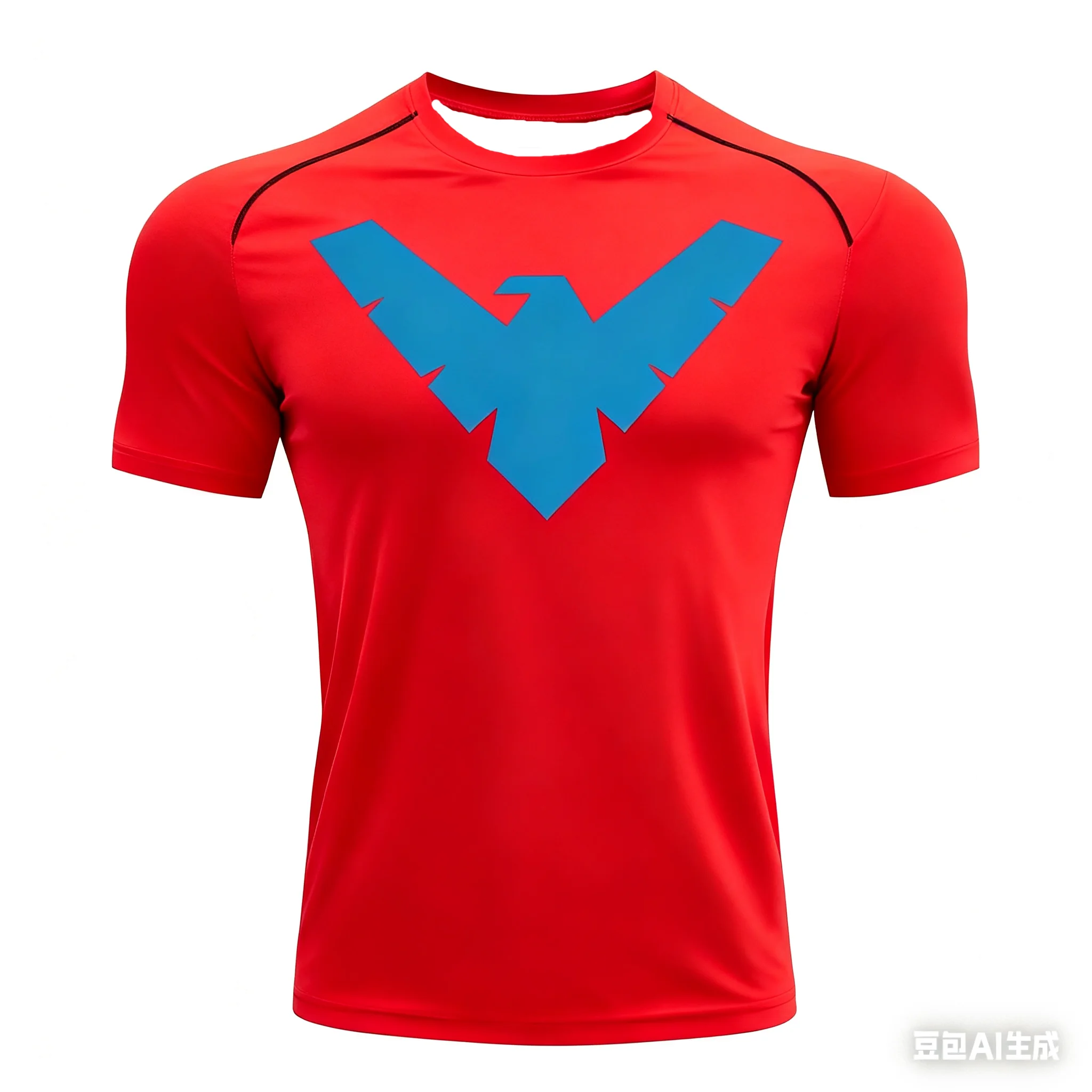 

Red Nightwing Short-Sleeved Compression Shirt Print T-Shirt for Adults 2025 New Product Fitness Loose and Casual Top