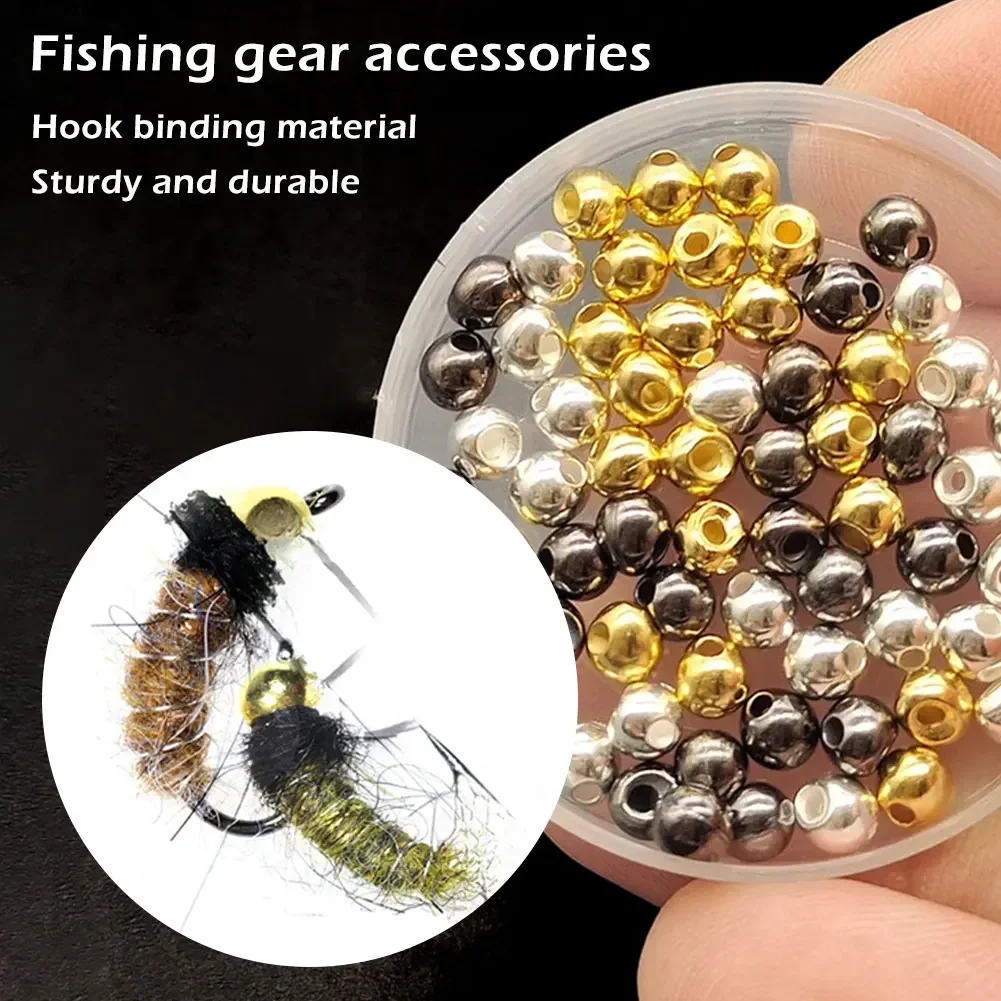 10Pcs 2.8/3.3mm Slotted Tungsten Beads Fast Sinking Beadhead for Jig Nymph Lures Accessories Fly Tying Material