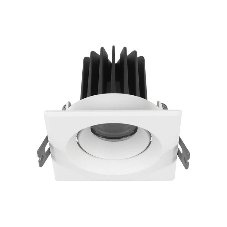 8W 15W 10W 25W Anti Glare Down Light LED Recessed COB Dimmable Aluminium Ceiling IP65 Adjustable Square Downlight