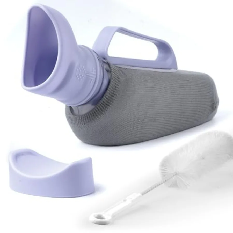 

Portable Urinal for Women - 40oz Female Urinal with Spill-Proof Lock, Reusable Pee Bottle for Women Travel and Emergency, Leak-
