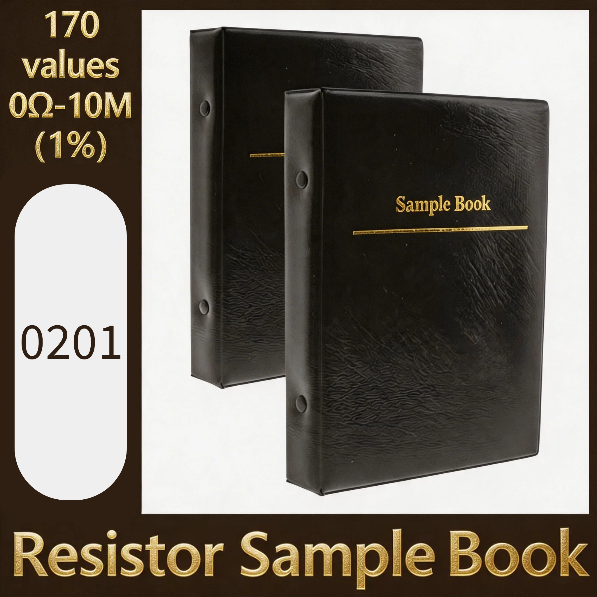 0201 SMD Resistor Kit 1% FR-07 0Ω-10MΩ 170 Values 50pcs Each Total 8500pcs Sample Book