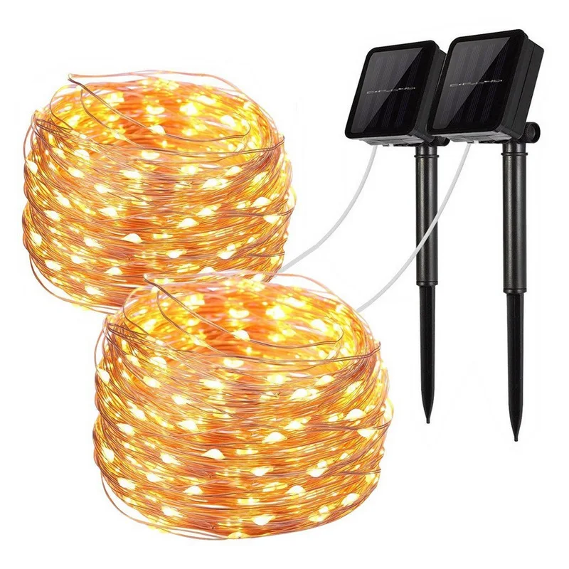 

Solar String Fairy Lights 100/200 Leds Waterproof Outdoor Garland Solar Power Lamp Newyear/wedding/Christmas for Garden Decor