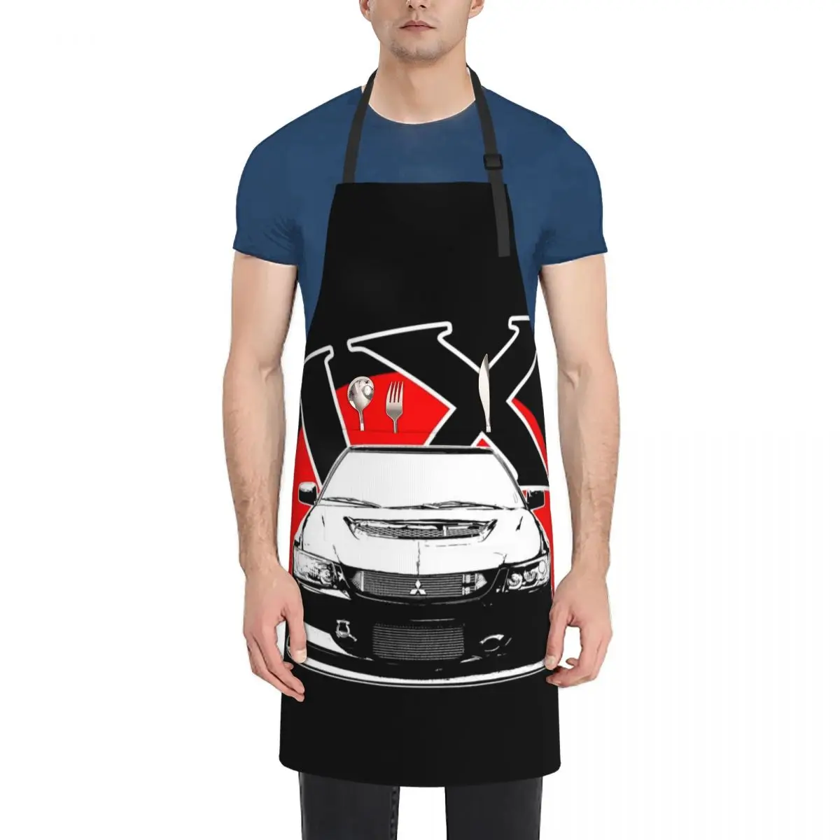 The Evo IX Front View 2 Apron Cooking Woman Kitchen Apron