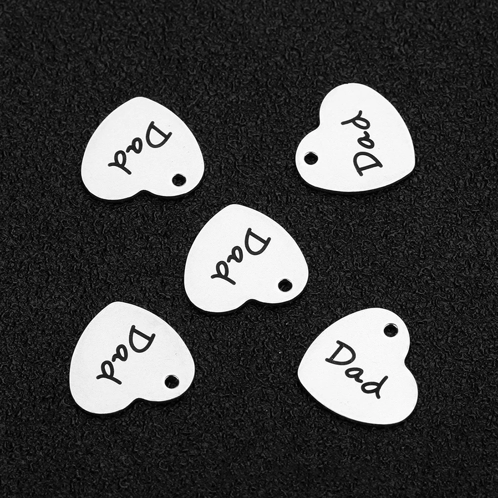 

10Pcs Stainless Steel Heart-Shaped Pendants DIY Jewelry Making Accessories Anti-Rust DIY Pendant Charms Necklace Bracelet
