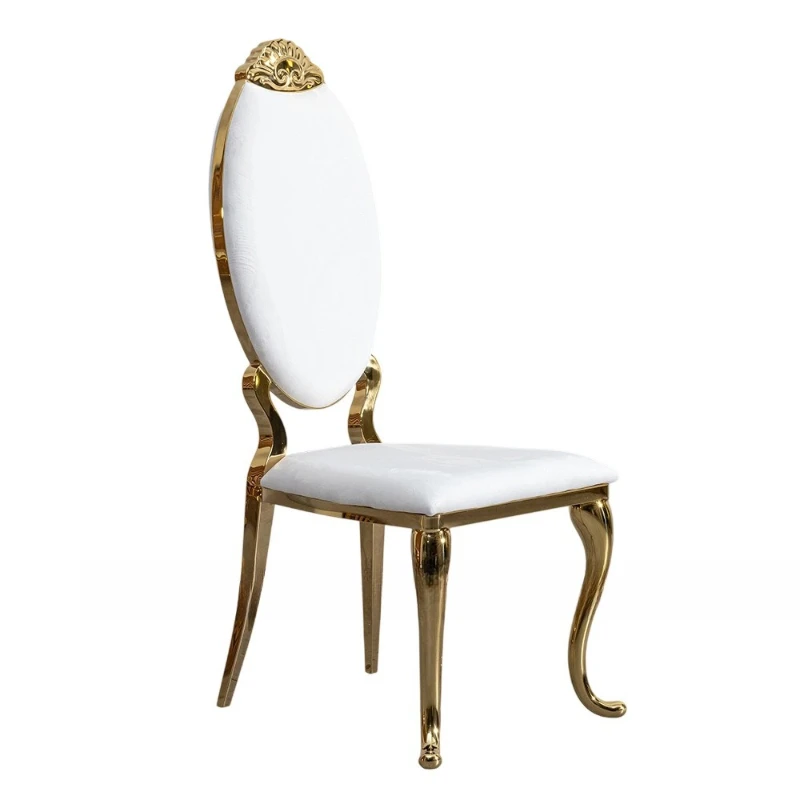 

Light Luxury Stainless Steel Wedding Chair Premium Velvet Commercial High-end Banquet Hall Dining