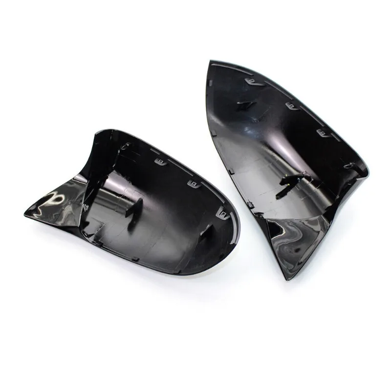 For BMW F15 X5 F16 X6 2014 2015 2016 2017 2018 Bright Black Caps Auto Car Rear View Side Mirror Cover Trim view 4