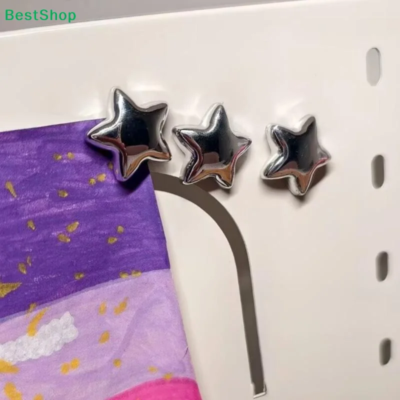 10Pcs Resin Star Fridge Magnets Magnetic Push Pins For Photo Wall Whiteboard Home Decor