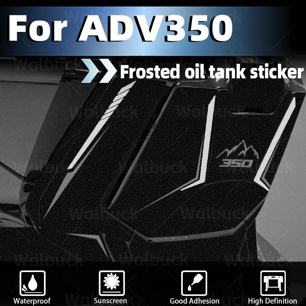 Frosted Motorcycle Fuel Tank Protection Sticker Waterproof Scooter Decoration Decals Kit For ADV350 adv 350 350 Adventure 2025