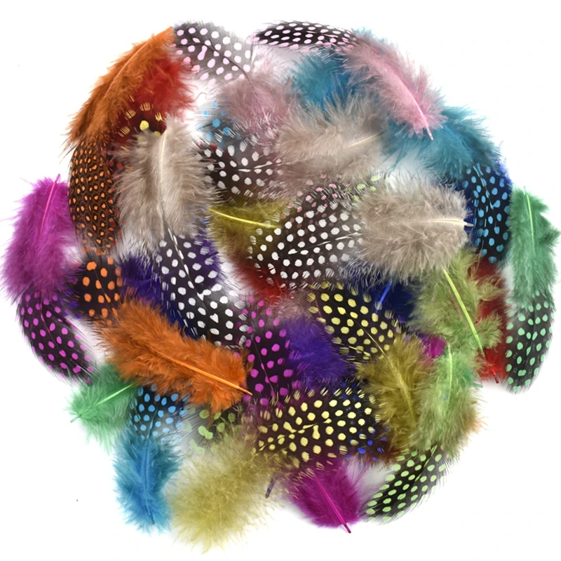 

20Pcs Natural Colored Guinea Fowl Feathers for Jewelry Making Pheasant Hats Handicraft Accessories Dream Catcher Feather Decor