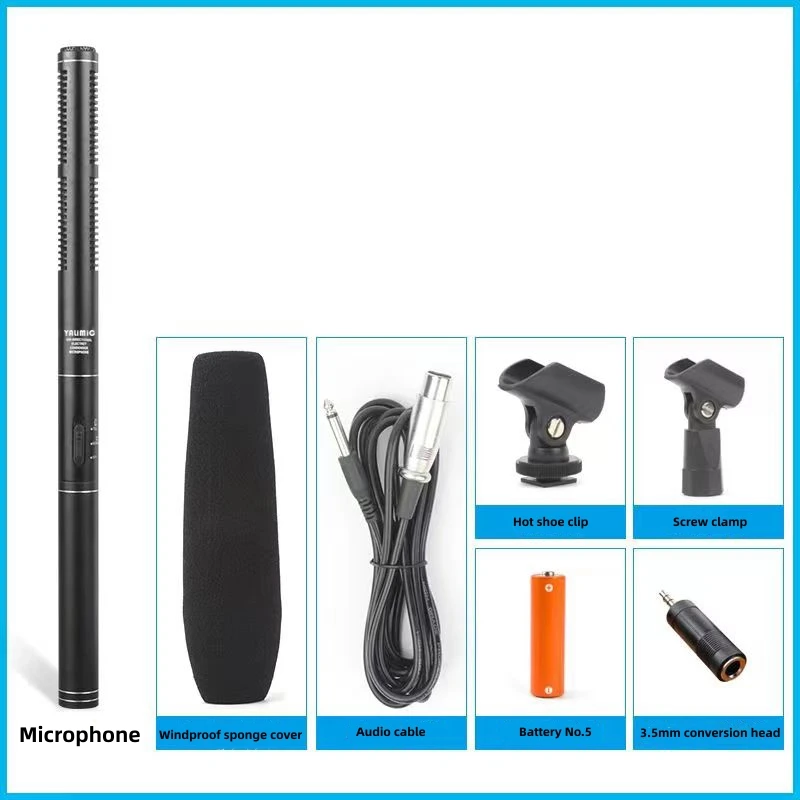 Microfone portátil profissional falando microfone de entrevista condensador sem fio