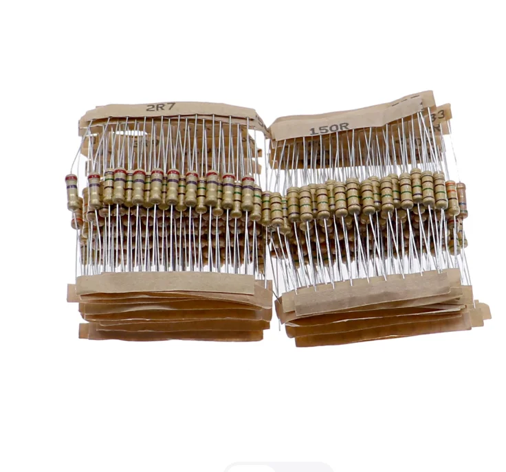 30values X 10pcs=300pcs Resistor Kit Set 1.5 200 2.7 3.3 390 470 560 0.33 0.5 Ohm Metal Carbon Film Resistance 1W 0.1~750 Ohm 5%