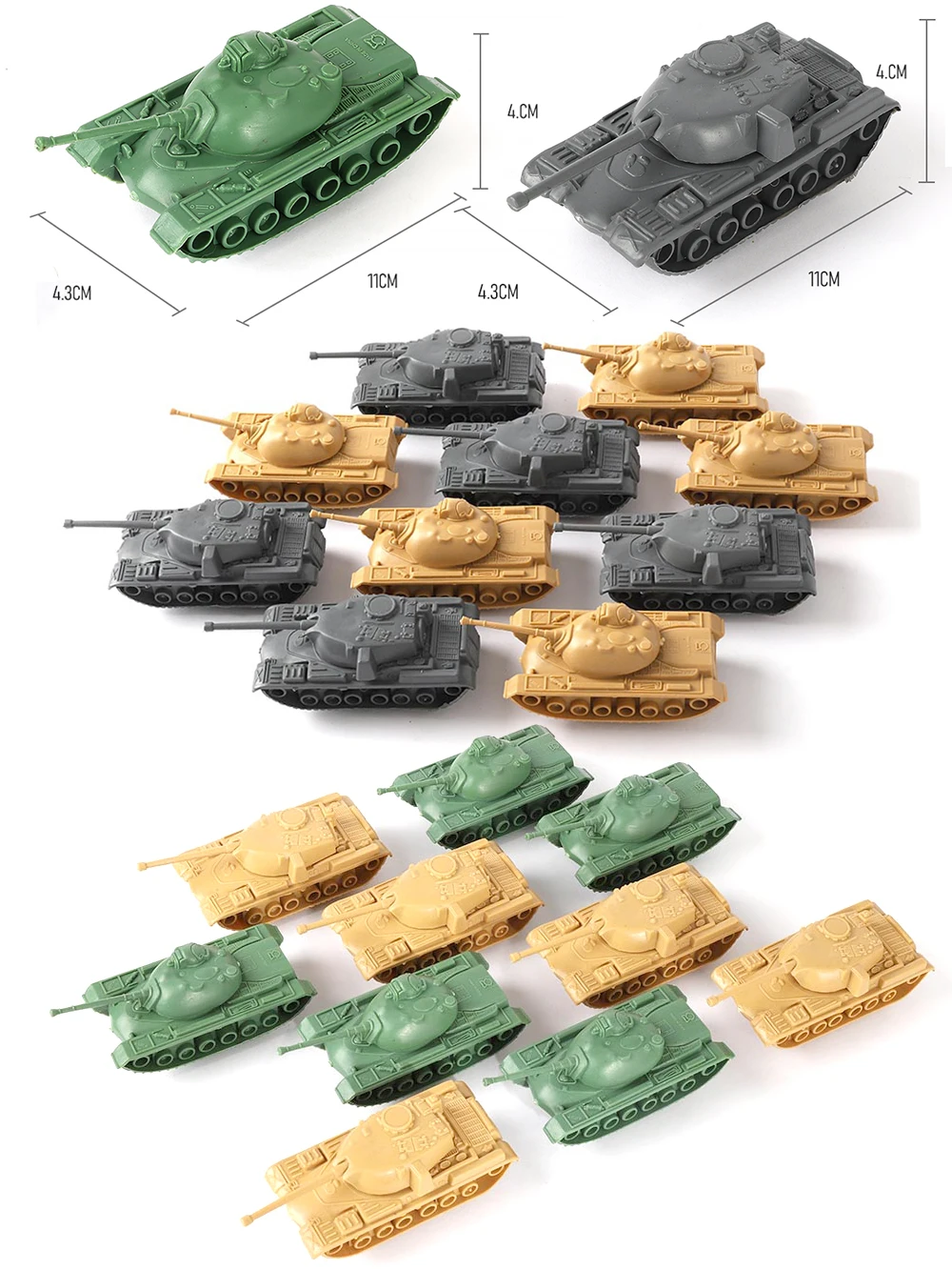 

ViiKONDO армейская мужская игрушечная модель танка, военные аксессуары для военных игр, настольная диорама для военных игр, установка Battlefield, зеленый против загара, 10 шт.