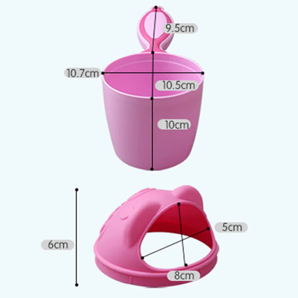 Bath Water Bailer Shampoo Cup Green Durable Material Comfortable Grip Protects Baby's Face and Eyes Fun Bath Time Accessory